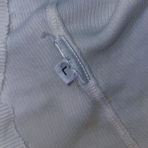 Re/Done Ribbed Cap Sleeve White tee L - Picture 4 of 6